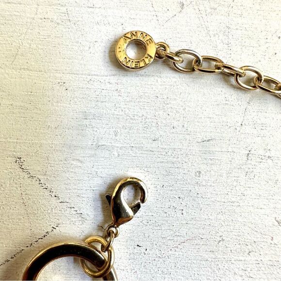 Anne Klein gold tone circle link necklace - Picture 5 of 9